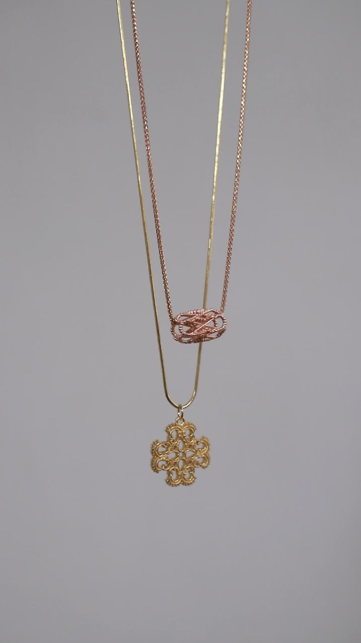 Cross Lace Necklace